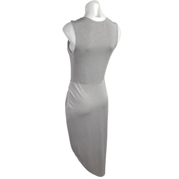 Lovers + Friends Jenna Gray Twist Knot Sleeveless Midi Bodycon Tank Dress Size S - Picture 2 of 5